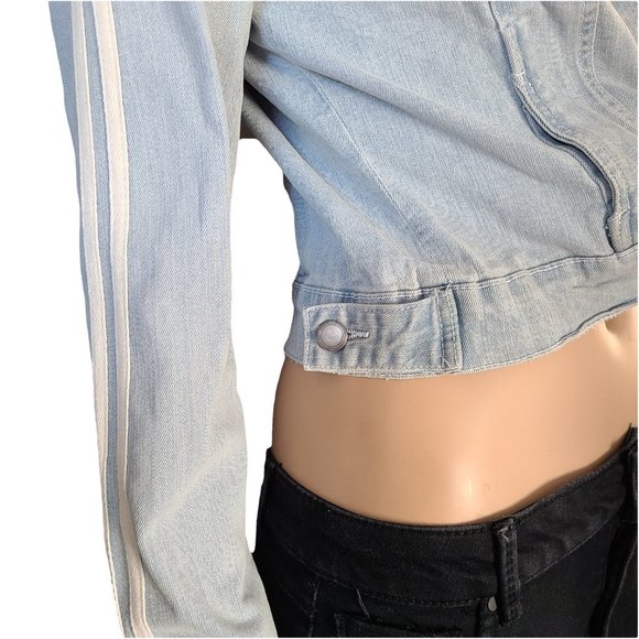 SUKO JEANS Light Wash Jean Jacket M - Picture 5 of 7